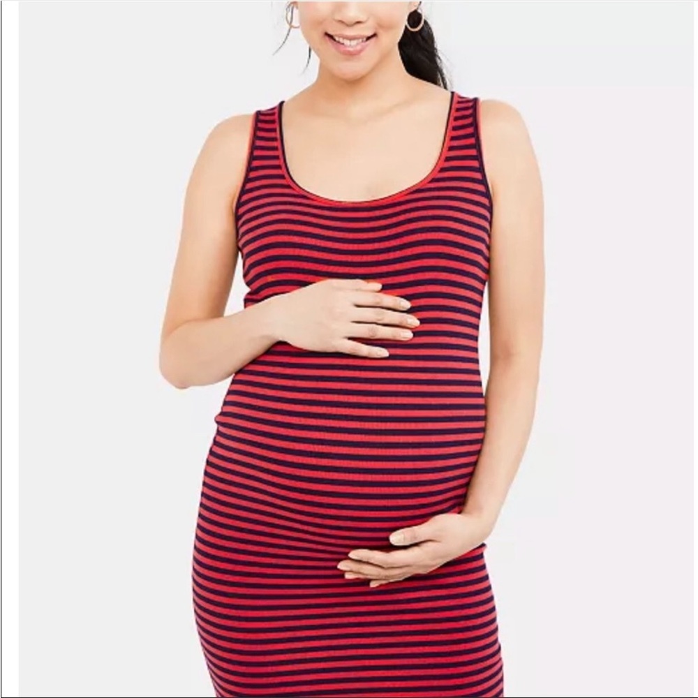 Motherhood Maternity cotton rib maternity dress